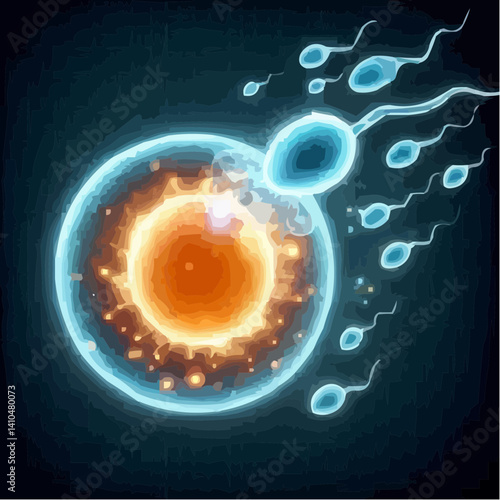 artistic image of the origin of a human embryo 27