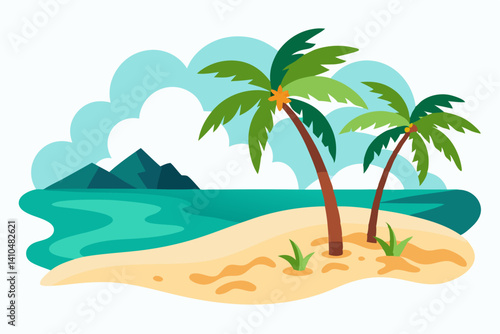 Beautiful and versatile nature vector illustration featuring elements like trees, mountains, leaves, rivers, and landscapes. Ideal for eco-friendly designs, outdoor adventure themes, environmental cam