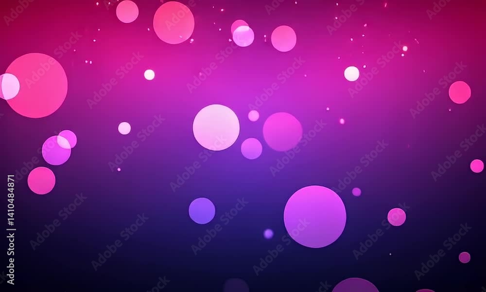Abstract swirling circles and sparkling particles in a vibrant gradient of pink and purple Abstract swirling circles and sparkling particles in a vibrant gradient of pink and purple