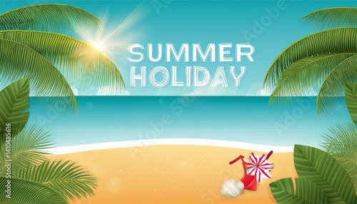 Obraz na płótnie summer holiday background w salonie
