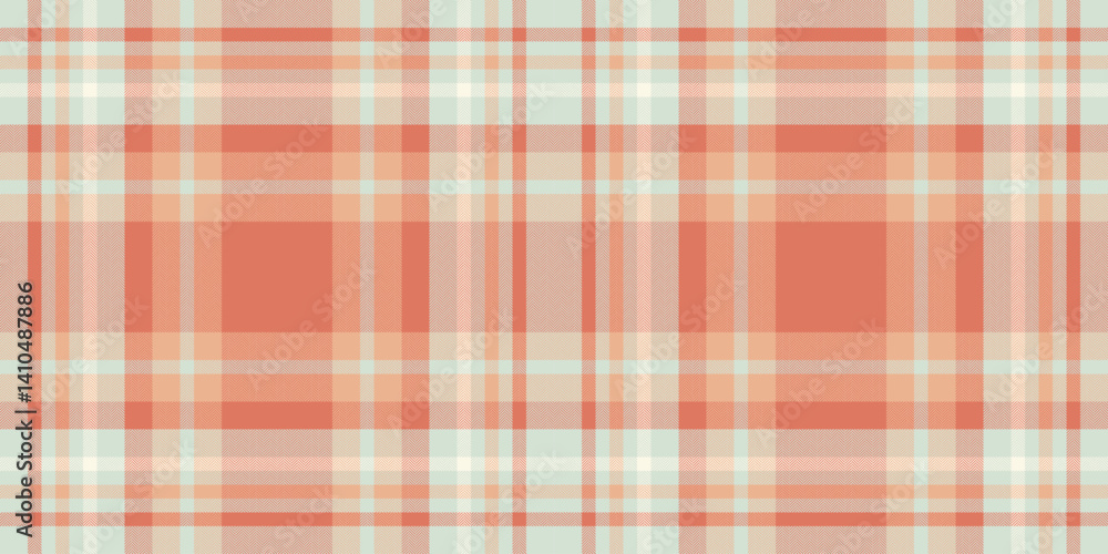 Soft coral and pastel plaid pattern. Perfect for textile design, website backgrounds, or branding projects. This seamless texture evokes feelings of warmth and tranquility. Soft coral and pastel plaid pattern. Perfect for textile design, website backgrounds, or branding projects. This seamless texture evokes feelings of warmth and tranquility.