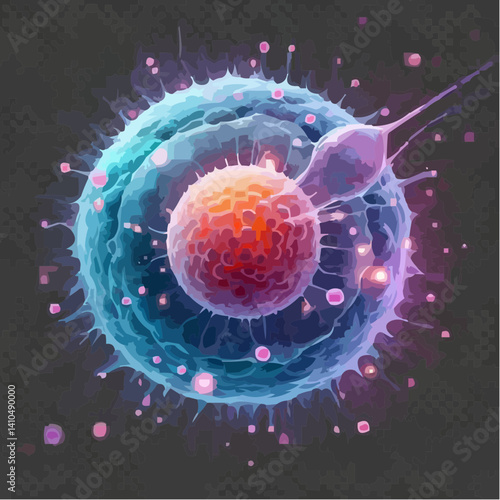 
Fertilization and origin of a human embryo 46