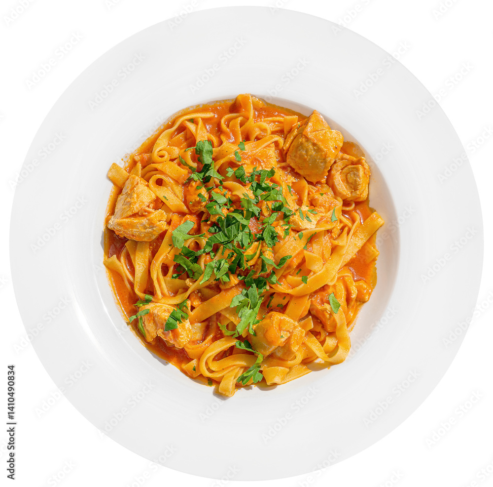 italian pasta with salmon cutout italian pasta with salmon cutout