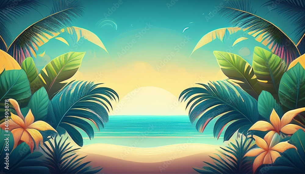 Obraz premium tropical beach background