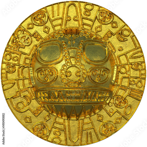 Foto inca sun disk isolated