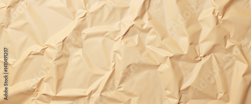 Stylish crumpled paper mockup with warm ambient lighting, creative design