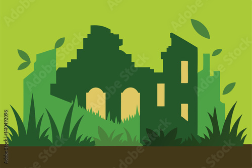 vector illustration of green city