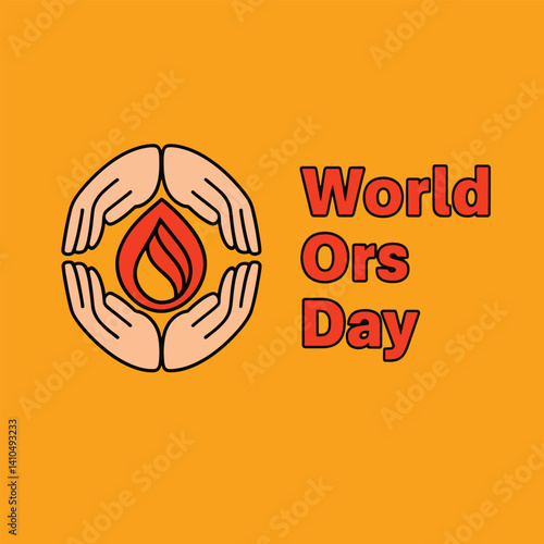 Vector illustration of World ORS Day suitable for poster or banner design. Ideal for promoting awareness of oral rehydration solutions and global health education themes.