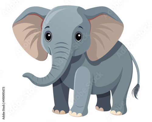 Baby Elephant vector illustration animal wildlife safari zoo icon
