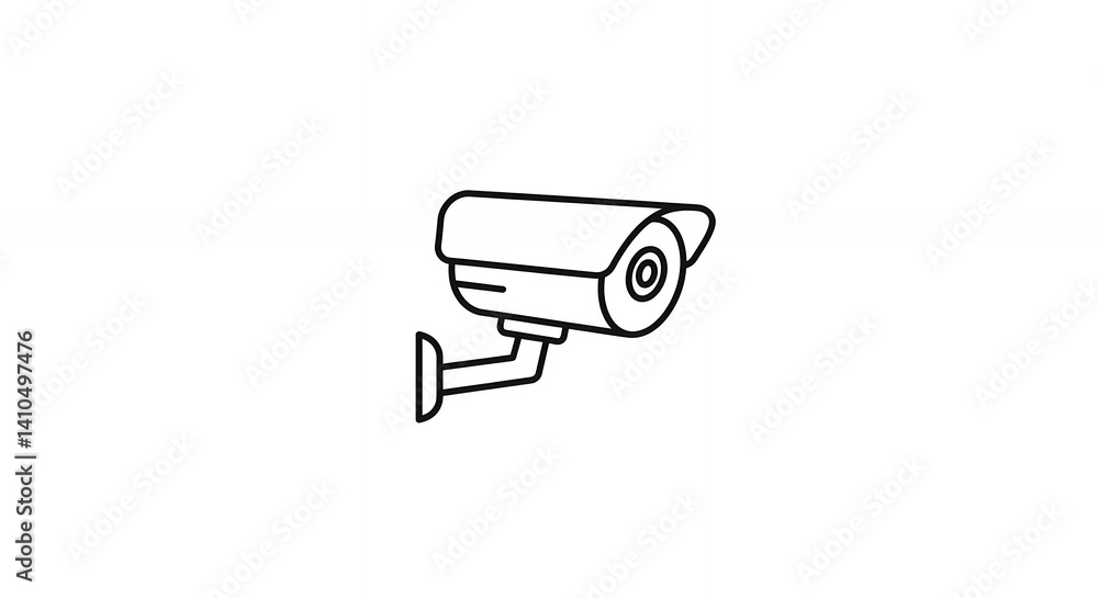 Security camera line art illustration Security camera line art illustration