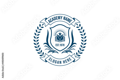education logo. university and college school. learning logo	