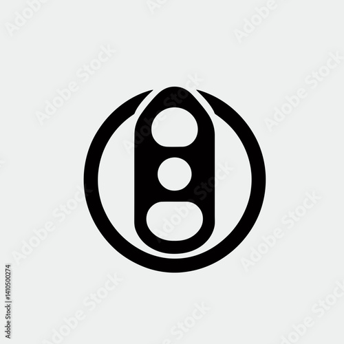 Soda Can Tab Silhouettes in black on a white background