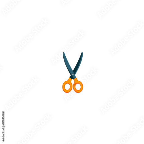 Colorful safety scissors in open position  