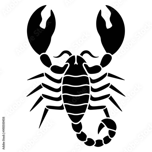 scorpion icon. isolated vector silhouette image of wild animal design.