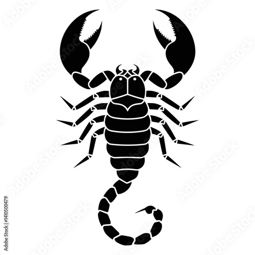 scorpion icon. isolated vector silhouette image of wild animal design.