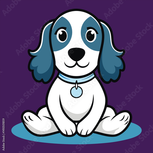 Cute  English Setter  Baby  Meditation Yoga