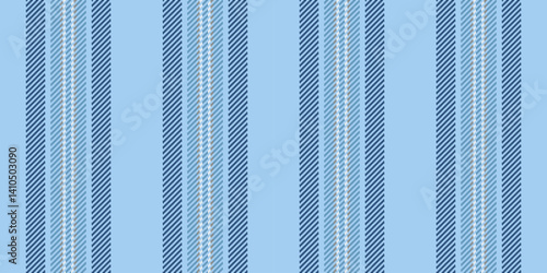 Manufacture stripe lines textile, textured pattern background texture. Customized fabric seamless vector vertical in cyan and blue colors.