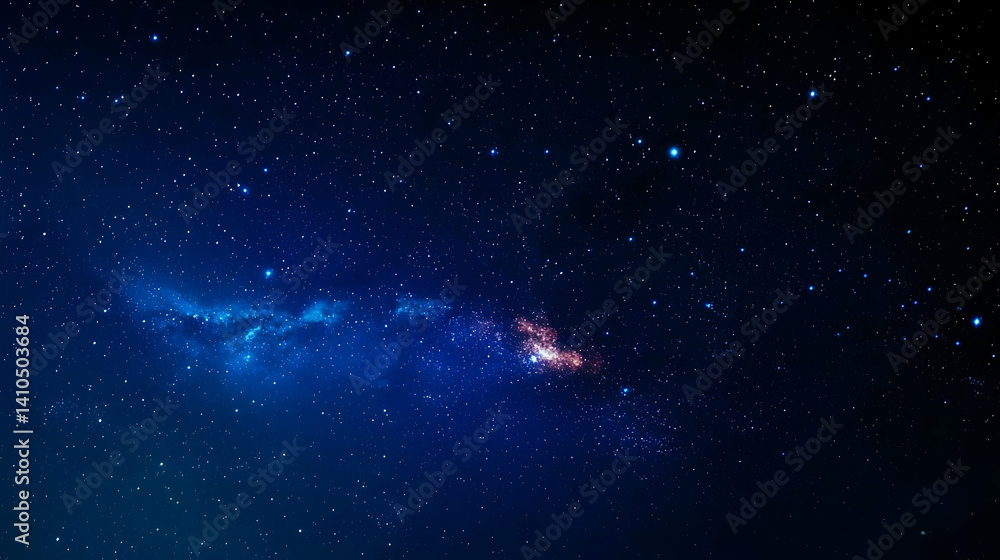 Fototapeta premium Vast Starry Night Sky With Nebula