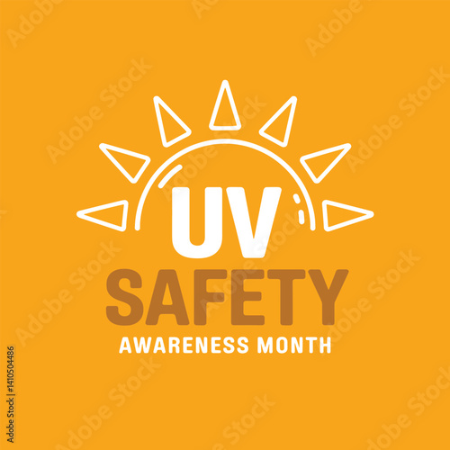 Ultraviolet Safety Month in July Vector illustration. Ideal for designs promoting sun protection, skin health, and awareness of UV exposure risks.