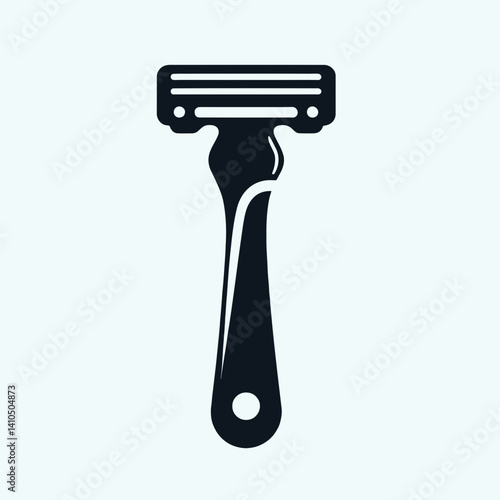 Shaving Razor Silhouettes in black on a white background