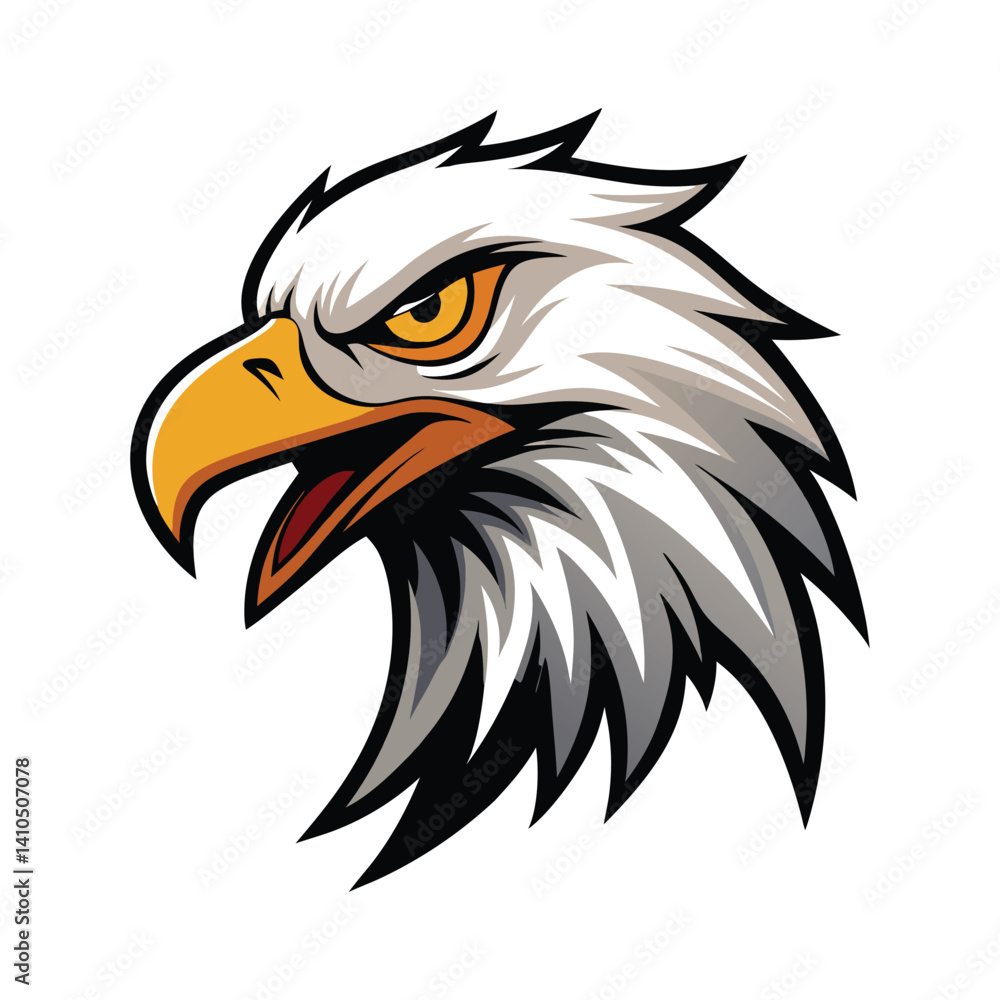 Fototapeta premium eagle head vector art silhouette illustration
