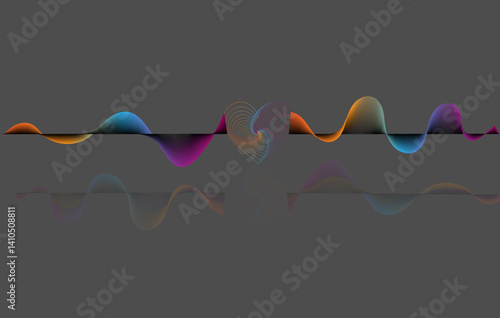 abstract gradient motion wave line. Blend illustration for Colorful wave  background design.