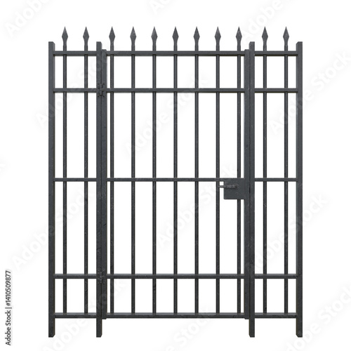 Wallpaper Mural Metal Door, 3d illustration isolated on white background Torontodigital.ca