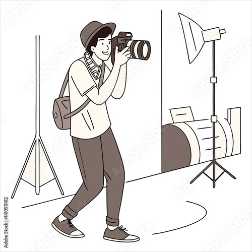 photographer vector art
