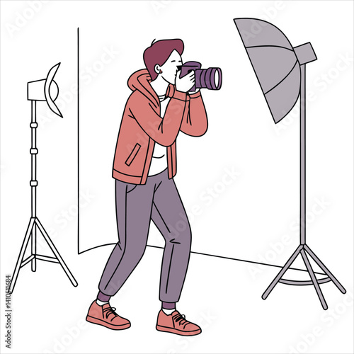 photographer vector art
