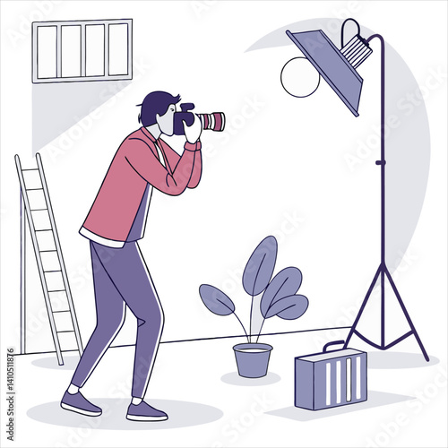 photographer vector art