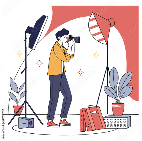 photographer vector art