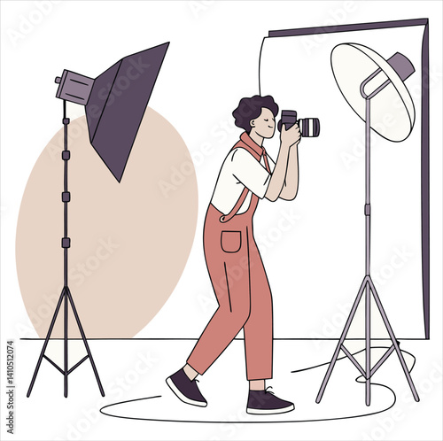 photographer vector art