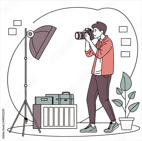 photographer vector art