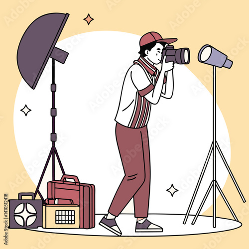 photographer vector art