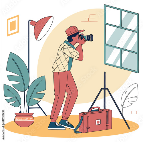 photographer vector art