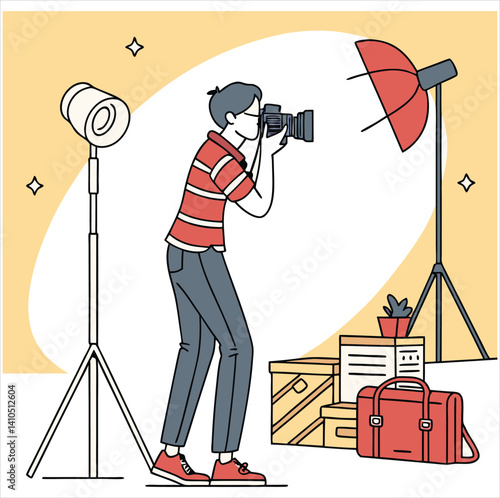 photographer vector art