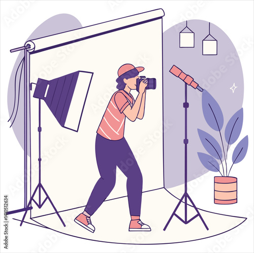 photographer vector art