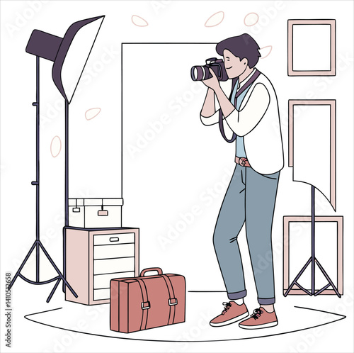 photographer vector art