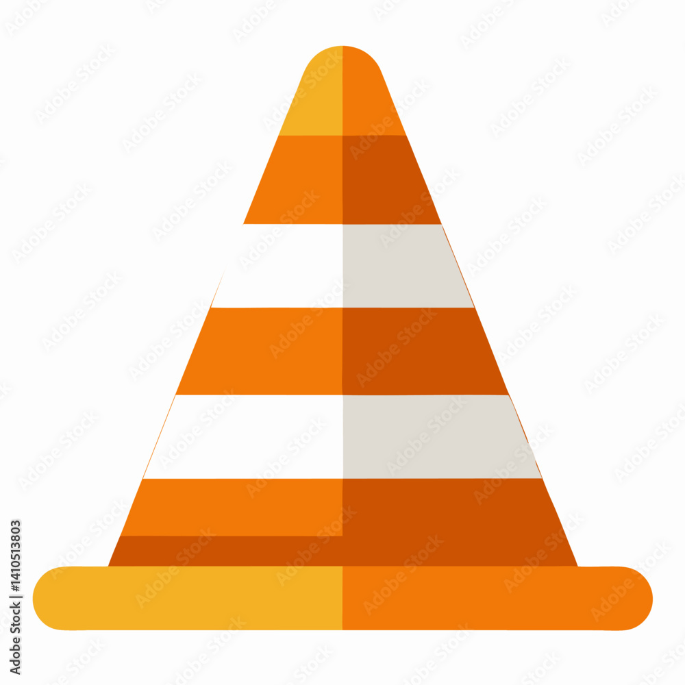 new style traffic cone vector icon with white background