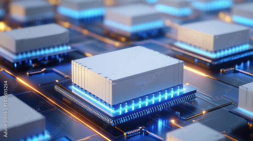 Modern computer processors and circuits are shown in close up detail Modern computer processors and circuits are shown in close up detail