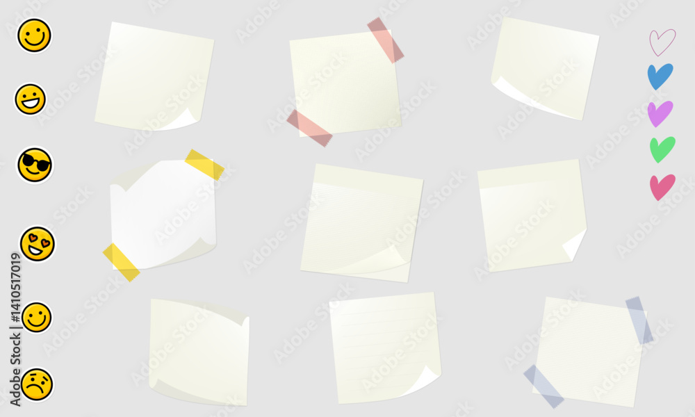Post it design vetor Post it design vetor
