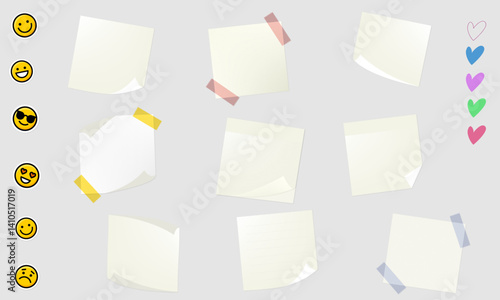 Post it design vetor