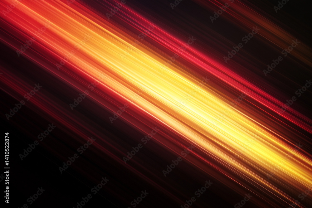Obraz premium Fiery streaks of sunset, a vibrant burst of energy and light across a dark canvas, creating a dynamic and powerful visual.