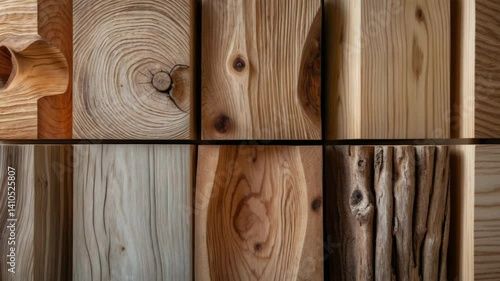 Textures of Rowan and Ash Tree Wood