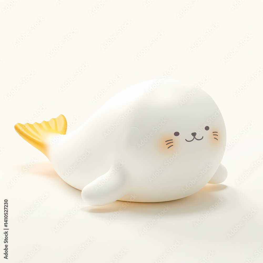 Cute, smiling seal figure, white isolated background. Cute, smiling seal figure, white isolated background.