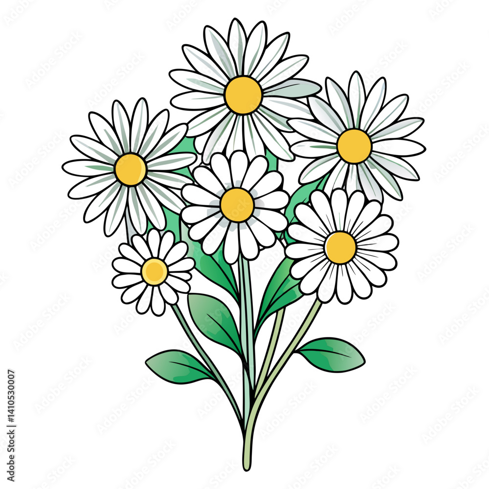 Fototapeta premium Stylish Daisy Flower Bouquet Floral Design