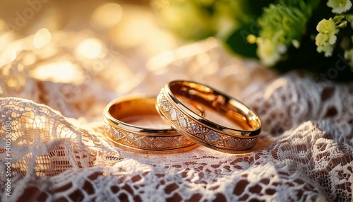 wedding rings on a pillow