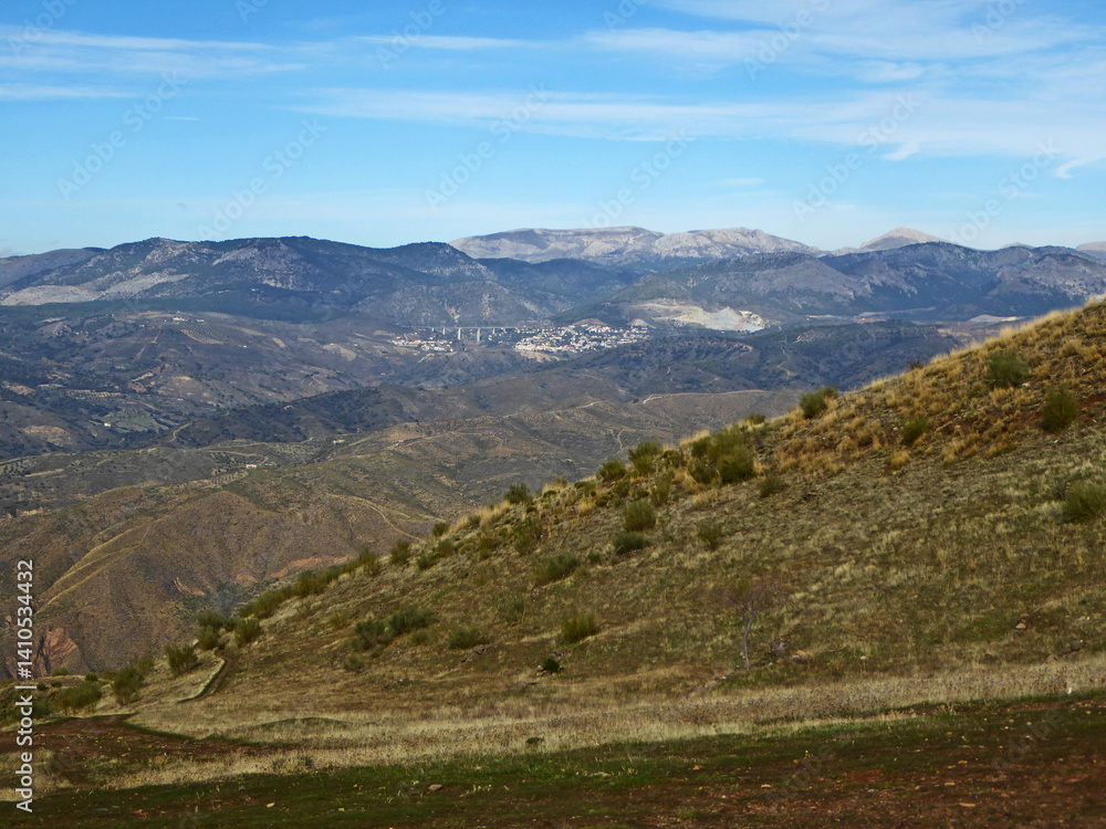 Fototapeta premium Hills above Cenes in the Sierra Nevada, Spain