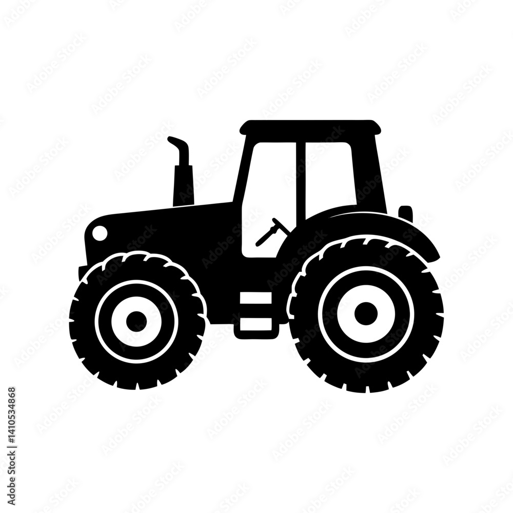 Tractor Silhouette vector illustration Tractor Silhouette vector illustration