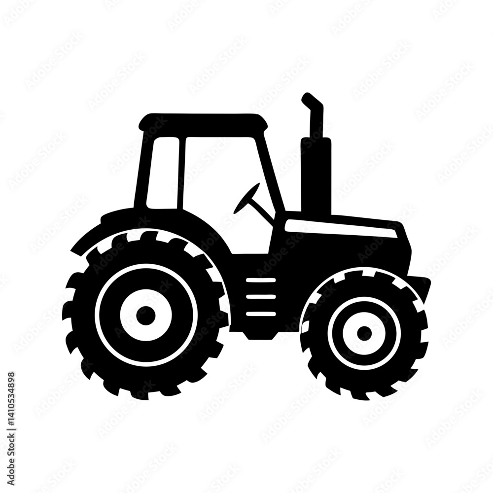 Tractor Silhouette vector illustration Tractor Silhouette vector illustration